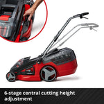 36V Cordless Brushless Lawn Mower, 43cm Cutting Width, 2×4Ah Batteries, 2 Fast Chargers, 63L Grass Bag