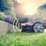Robot Lawn Mower with Battery & Charger, Wire-Free Operation, Camera & Ultrasonic Sensors