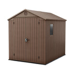 6 x 8 ft Outdoor Garden Storage Shed with Double Doors, Window & Heavy-Duty Floor Panel