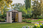 6 x 5 ft Outdoor Garden Storage Shed with Double Doors, Window & Heavy-Duty Floor Panel