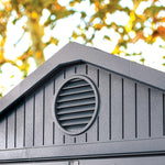 6 x 8 ft Outdoor Garden Storage Shed with Double Doors, Window & Heavy-Duty Floor Panel