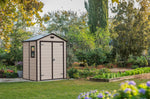 6 x 5 ft Outdoor Garden Storage Shed with Double Doors, Window & Heavy-Duty Floor Panel